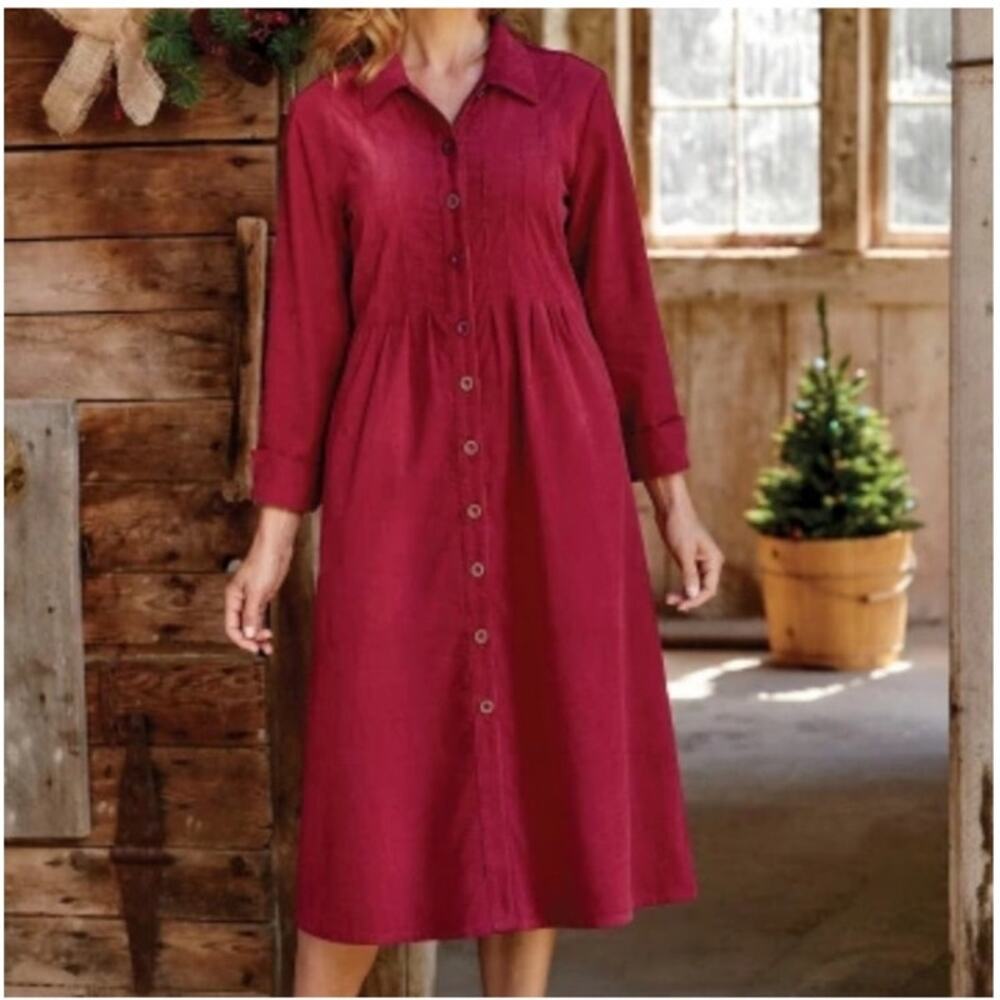 Coldwater Creek Red Midi Dress